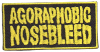 AGORAPHOBIC NOSEBLEED - Logo Yellow - 10 cm x 5 cm - Patch