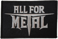 ALL FOR METAL - Logo - 6,4 x 9,5 cm - Patch