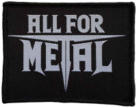 ALL FOR METAL - Logo - 6 x 7,9 cm - Patch