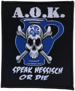 A.O.K. - Speak Hessisch Or Die - 10 x 8,3 cm - Patch