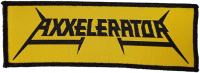 AXXELERATOR - Black-Logo / Yellow-Patch - 14,2 cm x 5,1 cm - Patch