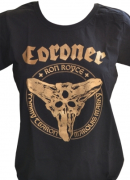 CORONER - Gold Logo - Girlieshirt