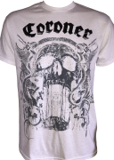 CORONER - Skull - White Gildan T-Shirt
