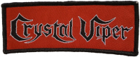 CRYSTAL VIPER - Red-patch with black-logo - 10,7 cm x 4,2 cm
