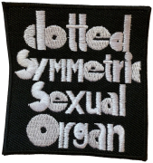C.S.S.O. ( CLOTTED SYMMETRIC SEXUAL ORGAN ) - White Logo - 8 x 7,5 cm - Patch