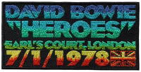DAVID BOWIE - Heroes Earls Court - 5 x 9,8 cm - Patch