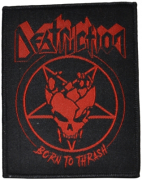 DESTRUCTION - Born To Thrash Pentagram Red - 8 cm x 10 cm - Patch