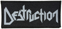 DESTRUCTION - White-Logo on Black-Patch - 6,5 x 14,4 cm - Patch
