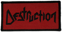 DESTRUCTION - Logo - Black On Red - 4,8 x 9,5 cm - Patch