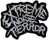 EXTREME NOISE TERROR - White Cut Out Logo - 6,8 x 8,9 cm - Patch