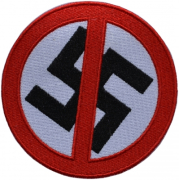 GEGEN NAZIS - Durchgestrichenes Hakenkreuz - 9,4 cm - Patch