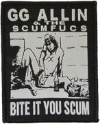 G.G.ALLIN & THE SCUMFUCS - Bite It You Scum - 9,6 cm x 7,7 cm - Patch