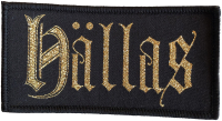 HALLAS - Gold Logo - 5 cm x 9,9 cm - Patch