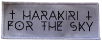 HARAKIRI FOR THE SKY - White Logo - 4,8 x 12,6 cm - Patch