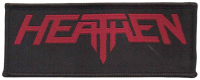 HEATHEN - Red-Logo Black-Patch - 9,2 cm x 3,7 cm - Patch