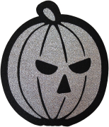 HELLOWEEN - Silver Pumpkin Cut Out - 10,1 cm x 8,9 cm - Patch