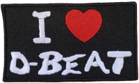 I LOVE D-BEAT - Logo - 10,2 cm x 6 cm - Patch