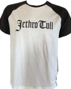 JETHRO TULL - Grey-Logo - Washed-white/Charcoal-grey-melange-Shirt - Mantis Shortsleeve baseball T - M