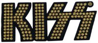KISS - Gold Studded Logo - 3,8 x 9,4 cm - Patch