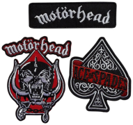 MOTÖRHEAD - 3-Patches-Set : Ace Of Spades 8,8 x 7,7 cm + Logo 3 x 10,2 cm + England 10 x 8,2 cm
