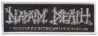 NAPALM DEATH - Throes Of Joy In The Jaws Of Defeatism - Black-Patch - 11,2 cm x 4 cm