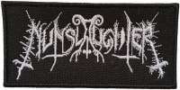 NUNSLAUGHTER - Logo #1 White-Logo on Black-Patch - 10 cm x 5 cm - Patch