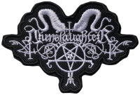 NUNSLAUGHTER - Logo # 5 White - 6,6 x 9,9 cm - Patch