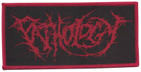 PATHOLOGY - Red-Logo Black-Patch - 10,4 cm x 5 cm