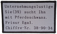 PFERDESCHWANZ - 5,9 x 9,8 cm - Patch