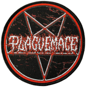 PLAGUEMACE - Burning Pentagram - 10 cm - Patch