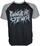 PUNGENT STENCH Grey-Logo Black-Grey-Sols-Raglan-T-Shirt Small