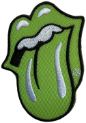 THE ROLLING STONES - Classic Tongue Green - 7 x 6,1 cm - Patch