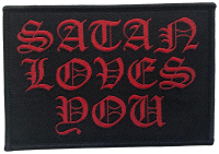 SATAN LOVES YOU - 6,9 x 10 cm - Patch