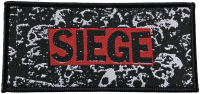 SIEGE - Logo - Black Border - 5 cm x 10,8 cm - Patch