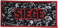 SIEGE - Logo - Red Border - 5 cm x 10,8 cm - Patch