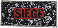SIEGE - Logo - Silver Glitter - 5 cm x 10,8 cm - Patch