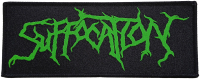 SUFFOCATION - Green Logo - 15,2 cm x 6 cm - Patch