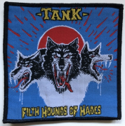 TANK - Filth Hounds Of Hades - 9,8 cm x 10,2 cm - Blue-Background - Patch