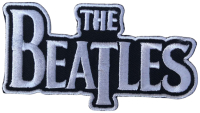 THE BEATLES - White Drop T Logo Die Cut - 5,6 x 10,2 cm - Patch