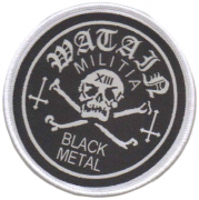 WATAIN - Militia Black Metal - White Border - 9 cm - Patch